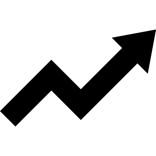 an arrow showing an increase