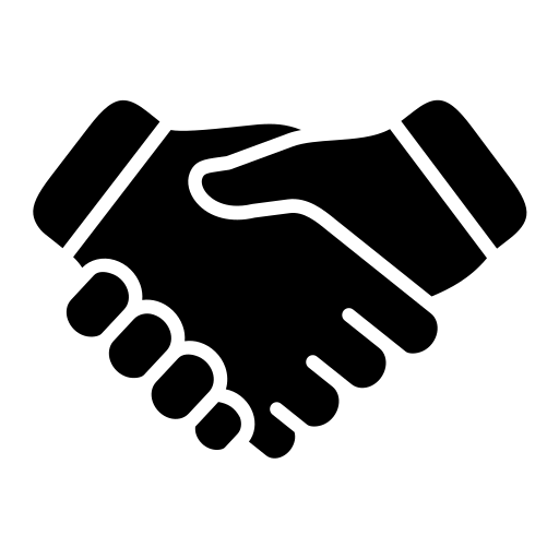  the silhouette of two hands shaking