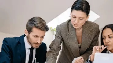 a group working together in an office