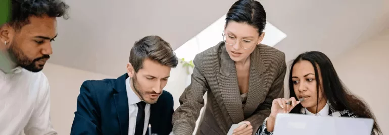 a group working together in an office